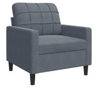 Fauteuil Gris foncé 60 cm Velours