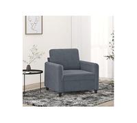 Fauteuil Gris foncé 60 cm Velours