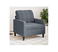 vidaXL Fauteuil 4007605 Velours Gris foncé 60 cm