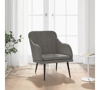 Fauteuil Gris foncé 63x76x80 cm Velours fauteuil relax vidaXL