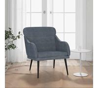 Fauteuil Gris foncé 63x76x80 cm Velours fauteuil relax vidaXL
