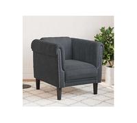 vidaXL Fauteuil Chaise de relaxation moderne avec accoudoirs et dossier Velours gris foncé