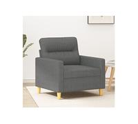 vidaXL Fauteuil Gris foncé 60 cm Tissu Gris foncé G