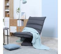Fauteuil HOMCOM, siège pivotant, dossier inclinable, rembourrage moelleux, housse respirante, Gris foncé, 62 x 70 x 95 cm