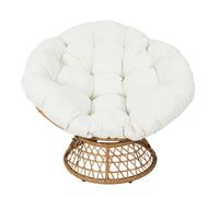 Fauteuil - Home Deco Factory - Cancun - Tressé - Marron Et Beige