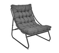 - Fauteuil détente de jardin en métal Dolce vita gris