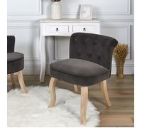 Fauteuil - Home Deco Factory - Eleonor - Velours - Gris