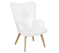 Fauteuil - Home Deco Factory - Helsinki - Patchwork - Beige Et Marron