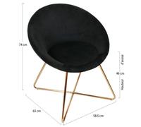 Fauteuil - Home Deco Factory - Karl - Chic - Noir