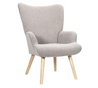Fauteuil - Home Deco Factory - Rhea - Bouclette - Moderne - Taupe