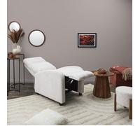HOME DECO FACTORY – Fauteuil côtelé Scott HD0346 – 3 positions ajustables – Beige
