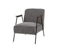 Fauteuil Huggy chiné gris - Amadeus - Gris - Tissu Gris G