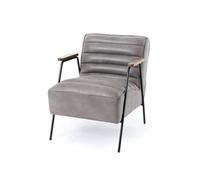 Fauteuil 60x76x73 Cm En Velours Gris Et Noir Multicolore