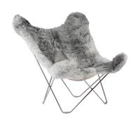 cuero Fauteuil Iceland Mariposa Butterfly Chair gris structure chrome