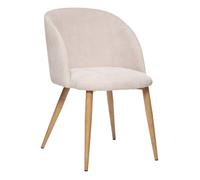 Fauteuil imitation chêne ""Céleste"" en velours côtelé Atmosphéra - 140x190