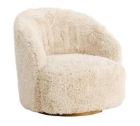 Fauteuil Imitation Fourrure "Astru" 75cm Beige