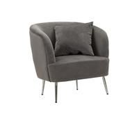 Fauteuil Imitation Fourrure "Soffy" 78cm Gris