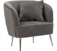 Fauteuil Imitation Fourrure "Soffy" 78cm Gris Gris