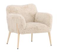 Fauteuil Imitation Fourrure "Zenzi" 78cm Beige