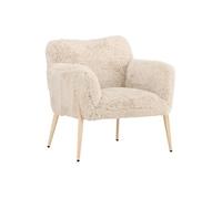 Fauteuil Imitation Fourrure "Zenzi" 78cm Beige