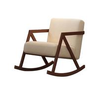 Fauteuil inclinable à bascule confortable pour chambre à coucher, salon, balcon - Fauteuil relaxant avec dossier pour lire et se détendre