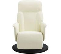vidaXL Fauteuil relax avec repose-pieds Crème Velours