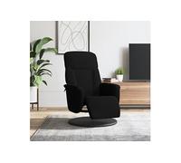 vidaXL Fauteuil relax avec repose-pieds noir velours