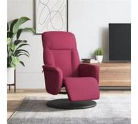 Vidaxl Fauteuil Inclinable Avec Repose-Pied Rouge Bordeaux Velours Rouge