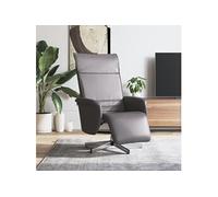 Fauteuil Inclinable avec Repose-pieds, Chaise de Relaxation avec Dossier, Siège avec Accoudoirs Salon, Moderne, Gris Similicuir