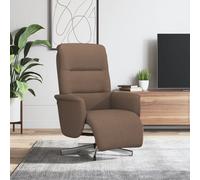 Fauteuil Inclinable avec Repose-pieds Chaise Siège Salon Taupe Tissu vidaXL