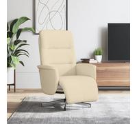 Fauteuil Inclinable avec Repose-pieds Chaise Siège Salon Taupe Tissu vidaXL