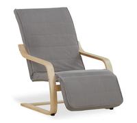 Fauteuil inclinable avec repose-pieds en velours