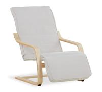 Fauteuil inclinable avec repose-pieds gris clair