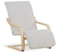 Fauteuil inclinable avec repose-pieds gris clair Gris G