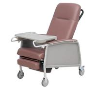 Fauteuil inclinable avec siège rembourré doux et plateau amovible, hauteur réglable pour hôpital, maison de soins infirmiers et soins gériatriques