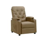 vidaXL Fauteuil inclinable Cappuccino Similicuir Brun