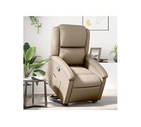 vidaXL Fauteuil inclinable Cappuccino Similicuir3204232 Marron G