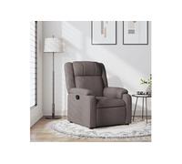 Vidaxl Fauteuil Inclinable Taupe Tissu Gris