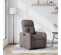 Vidaxl Fauteuil Inclinable Taupe Tissu Gris