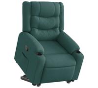 vidaXL Fauteuil inclinable électrique vert foncé tissu
