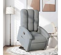vidaXL Fauteuil de massage inclinable Gris clair Tissu