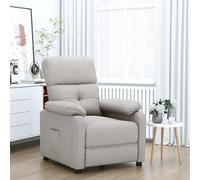 Fauteuil Inclinable Chaise Siège Salle de Séjour Salon Gris Clair Tissu vidaXL