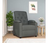 Fauteuil Inclinable Chaise Siège Salle de Séjour Salon Gris Foncé Tissu vidaXL