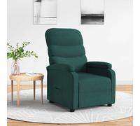 Fauteuil Inclinable Chaise Siège Salle de Séjour Salon Gris Foncé Tissu vidaXL