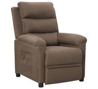 Fauteuil Inclinable Chaise Siège Salle de Séjour Salon Taupe Tissu vidaXL
