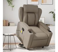 Fauteuil Inclinable Chaise Siège Salon Salle de Séjour Gris Similicuir vidaXL