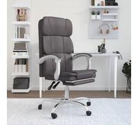 Vidaxl Fauteuil Inclinable De Bureau Gris Similicuir Gris