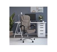 Fauteuil Inclinable de Bureau Chaise Pivotante Siège Gris Foncé Tissu vidaXL