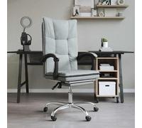 Fauteuil Inclinable de Bureau Chaise Pivotante Siège Gris Clair Tissu vidaXL