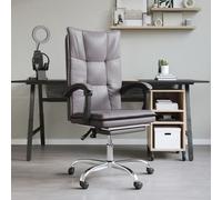 Fauteuil Inclinable de Bureau Chaise Pivotante Siège Noir Similicuir vidaXL
